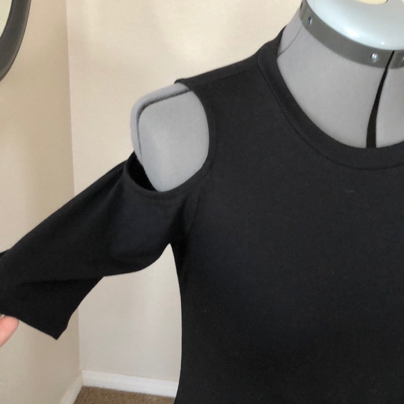 ⚡️SALE⚡️ As U Wish Cold Shoulder Tie Sleeve Dress - Picture 3 of 5